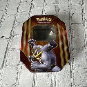 Pokemon MaChamp Tin 2016 Nintendo Box Tin Trading Card Game Only Fair Condition
